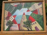 5 Schwalben serie  acryl 40x30