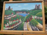 5 Schwalben serie acryl 40x30